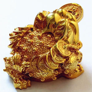 Electroplated golden lucky  statue frog lucky feng shui decorations - 6 Lynx - Boho Accessories