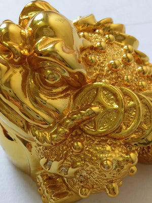 Electroplated golden lucky  statue frog lucky feng shui decorations - 6 Lynx - Boho Accessories