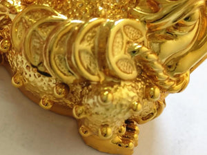 Electroplated golden lucky  statue frog lucky feng shui decorations - 6 Lynx - Boho Accessories