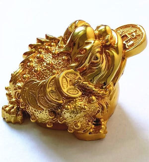 Electroplated golden lucky  statue frog lucky feng shui decorations - 6 Lynx - Boho Accessories