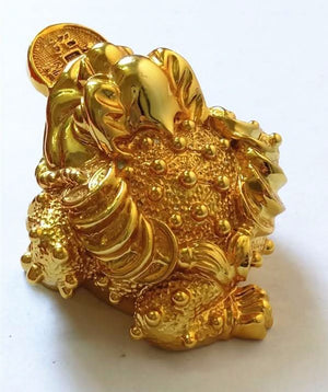 Electroplated golden lucky  statue frog lucky feng shui decorations - 6 Lynx - Boho Accessories