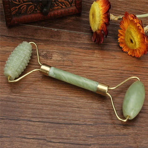 Anti Aging Natural Jade Massage Roller for Toned Face Neck Body - Natural Beauty Tool - 6 Lynx - Boho Accessories