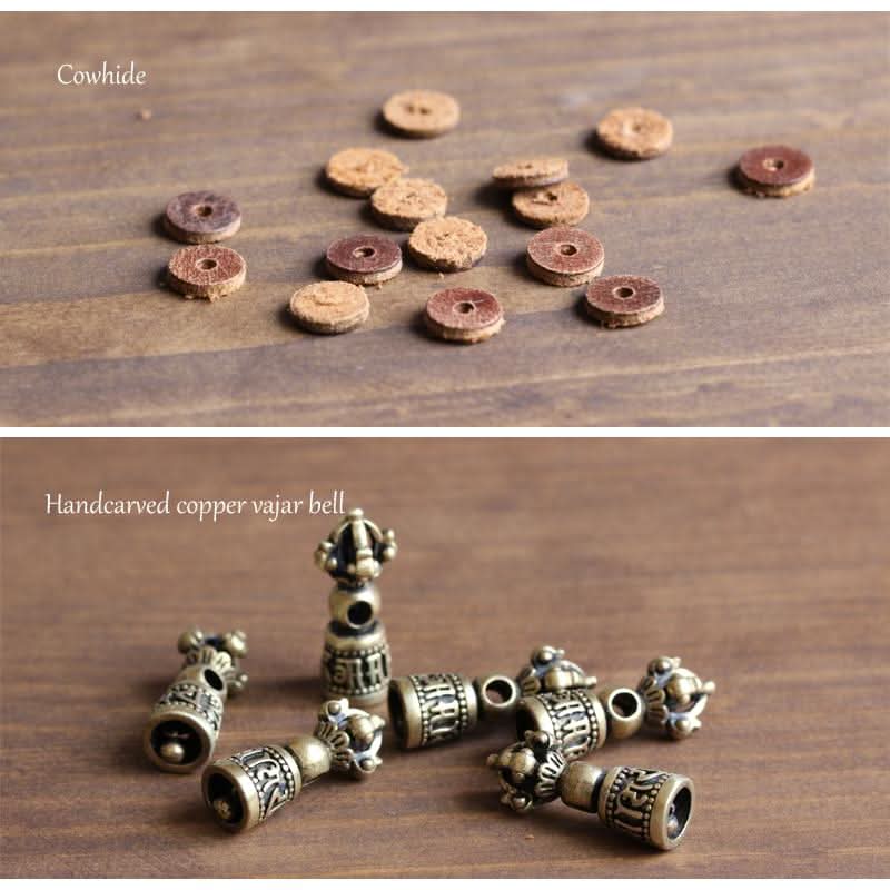 Root Chakra Mala Bracelet  - Beaded Bracelet for OM Prayer Healing - 40% Off - 6 Lynx - Boho Accessories