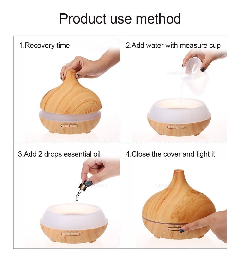 300ml Air Humidifier and Essential Oil Diffuser - 50% Off Next 24 Hours - 6 Lynx - Boho Accessories