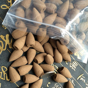 30Pcs Mixed Scents Natural Reflux Tower Incense Sandalwood Smoke Cones Reflux Tower Backflow Incense Cones Bullet - 6 Lynx - Boho Accessories