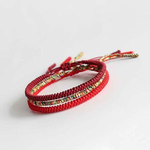 Original Tibetan Buddhist Handmade Knots Lucky Rope Bracelet (Same Model As Leonardo DiCaprio Wore) - 6 Lynx - Boho Accessories