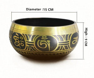 Collectable Antique Tibetan Singing Bowl With Wooden hammer and Cushion for Meditation, Prayer - Save 50% - 6 Lynx - Boho Accessories