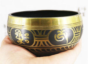 Collectable Antique Tibetan Singing Bowl With Wooden hammer and Cushion for Meditation, Prayer - Save 50% - 6 Lynx - Boho Accessories