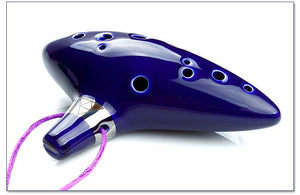 The Legend of Zelda Ocarina Classic Blue 12 Holes Ocarina Alto C Wind Instrument - 6 Lynx - Boho Accessories