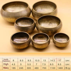 Hand Hammered Gold Tibetan Singing Bowl for Sound Healing, Chakra Balance and Meditation 52% OFF - 6 Lynx - Boho Accessories