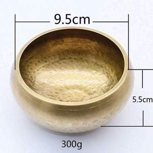 Hand Hammered Gold Tibetan Singing Bowl for Sound Healing, Chakra Balance and Meditation 52% OFF - 6 Lynx - Boho Accessories