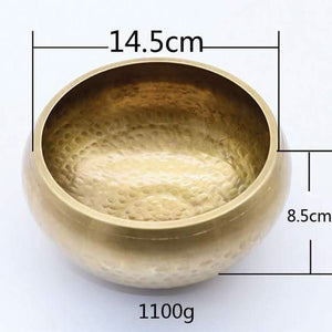 Hand Hammered Gold Tibetan Singing Bowl for Sound Healing, Chakra Balance and Meditation 52% OFF - 6 Lynx - Boho Accessories