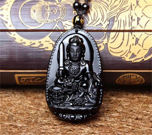 Best Selling Natural Obsidian Stone Buddha Amulet - 6 Lynx - Boho Accessories