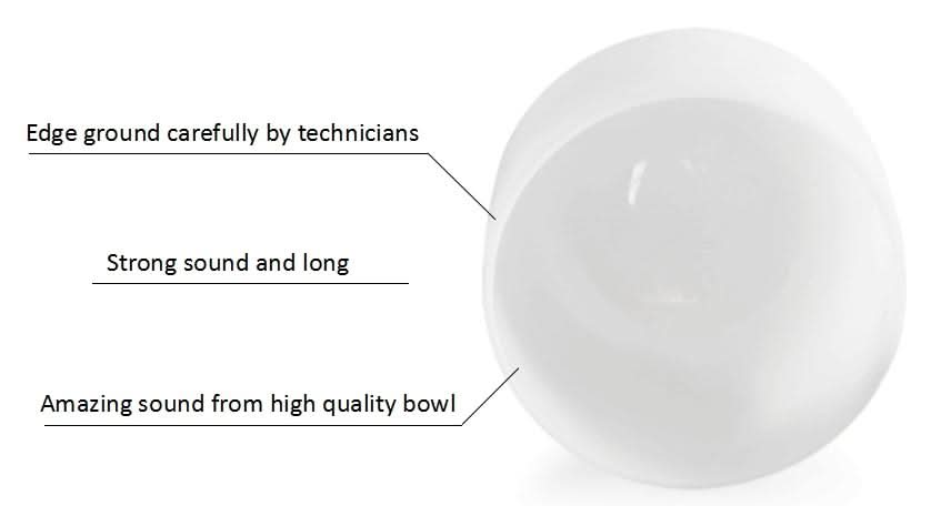12" 7 Chakra Quartz Frosted Crystal Singing Bowl - Save 35% - 6 Lynx - Boho Accessories