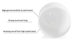 Chakra Tuned Complete Set of 7 Frosted Quartz Crystal Singing Bowls 6"-12" Tuned 432 Hz - 6 Lynx - Boho Accessories