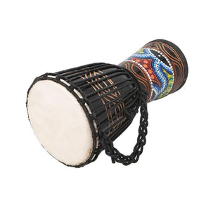 Djembe Drummer Percussion Wooden African Style Hand Drum Classic Painting Gift - 6 Lynx - Boho Accessories