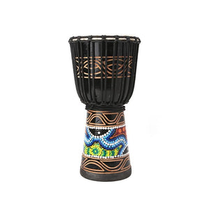 Djembe Drummer Percussion Wooden African Style Hand Drum Classic Painting Gift - 6 Lynx - Boho Accessories