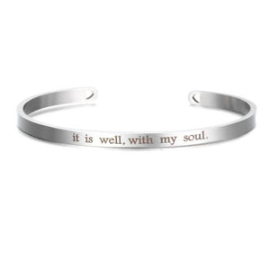 Positive Inspirational Steel Bracelets Mantra Bracelets - 6 Lynx - Boho Accessories