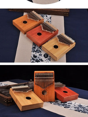 17 Key Mahogany Kalimba Indonesian - 70% OFF Black Friday Sale Extended To Next 24 Hours - 6 Lynx - Boho Accessories