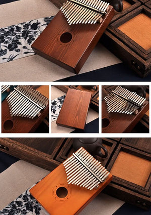 17 Key Mahogany Kalimba Indonesian - 70% OFF Black Friday Sale Extended To Next 24 Hours - 6 Lynx - Boho Accessories