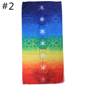 Rainbow 7 Chakra Mandala Bohemian Indian Design Mat/Tapestry - 6 Lynx - Boho Accessories