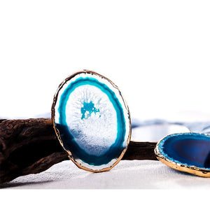 Brazilian Pure Agate Gemstone Coaster - Decorative Gemstone Coaster - Black Friday Sale 50% OFF Today - 6 Lynx - Boho Accessories