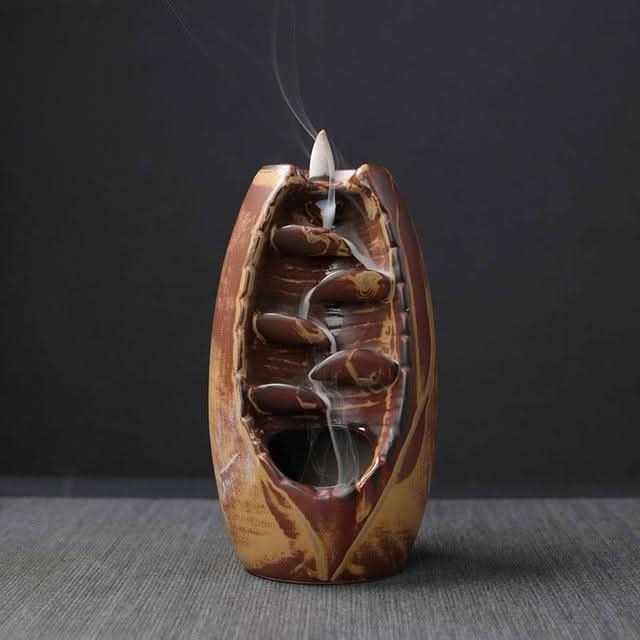 Enough Stock Incense Burner with 10Pcs Incense Cones Ceramic Waterfall Incense Holder - 6 Lynx - Boho Accessories