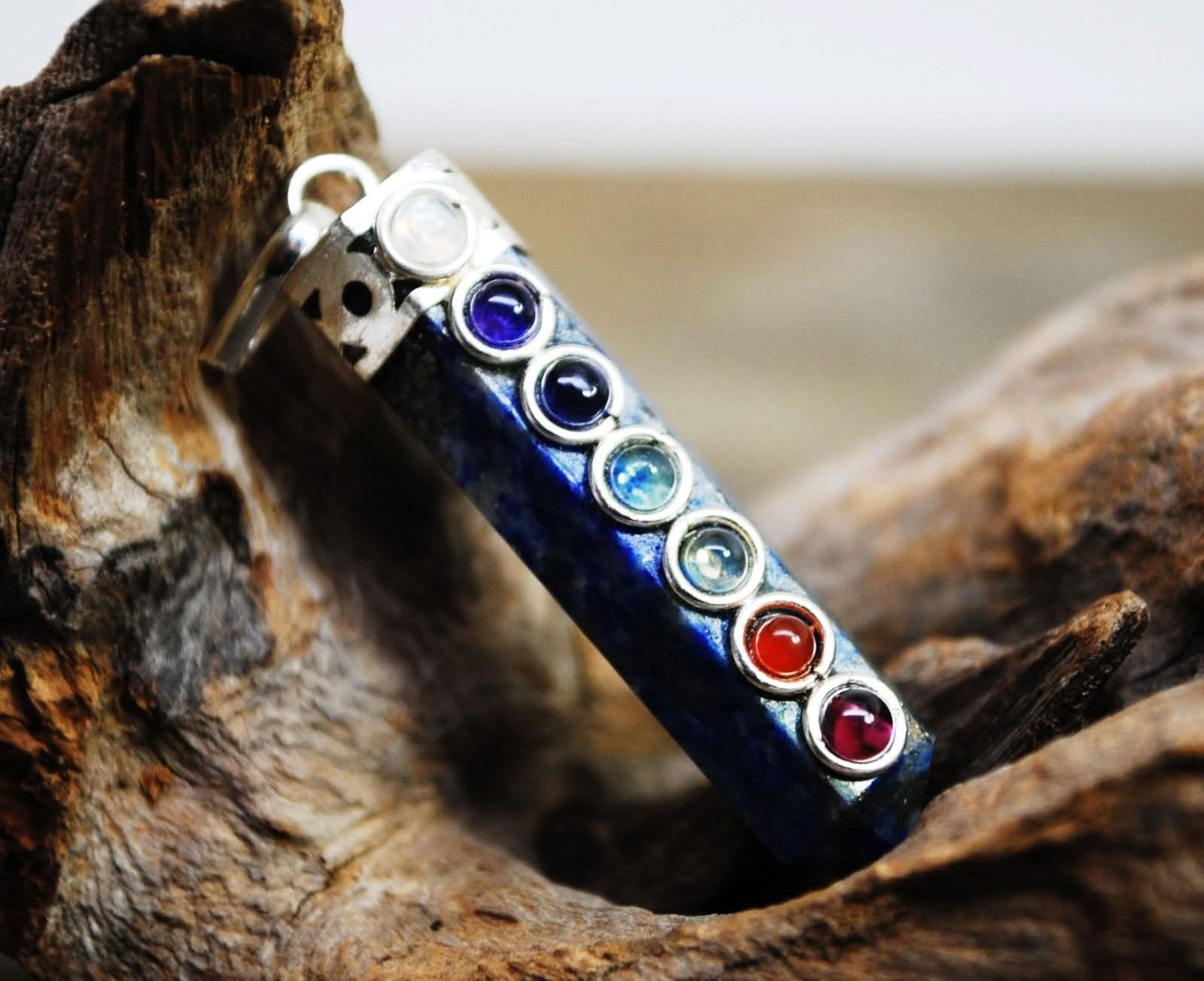 Pure Lapiz Lazuli 7 Chakra Gem Pendant - ON SALE! - 6 Lynx - Boho Accessories